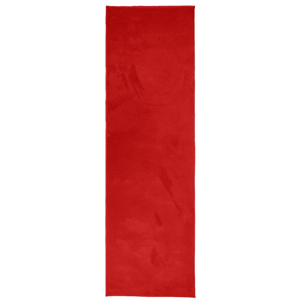 Vloerkleed OVIEDO laagpolig 80x250 cm rood