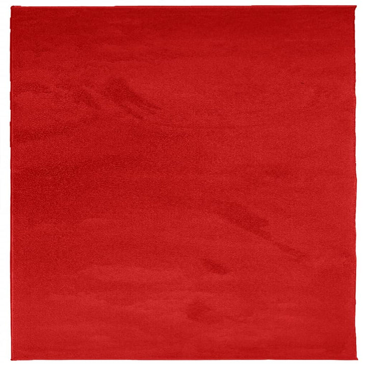 Vloerkleed OVIEDO laagpolig 200x200 cm rood