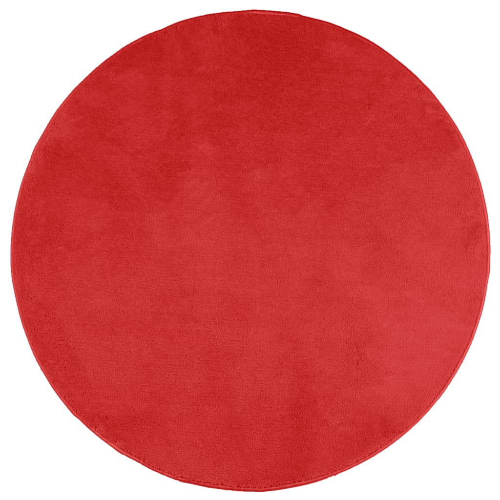 Vloerkleed OVIEDO laagpolig ø 120 cm rood