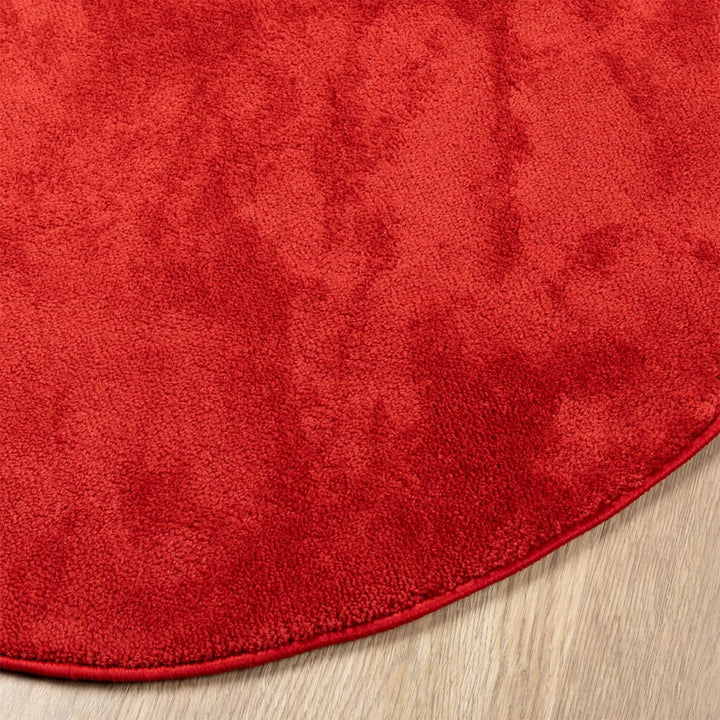 Vloerkleed OVIEDO laagpolig ø 120 cm rood