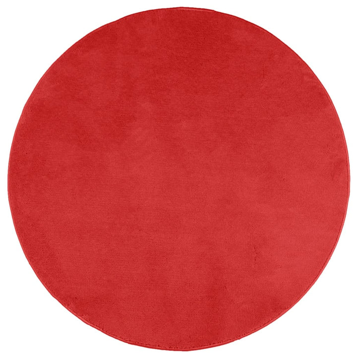 Vloerkleed OVIEDO laagpolig ø 160 cm rood