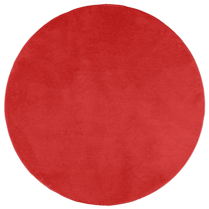 Vloerkleed OVIEDO laagpolig ø 240 cm rood