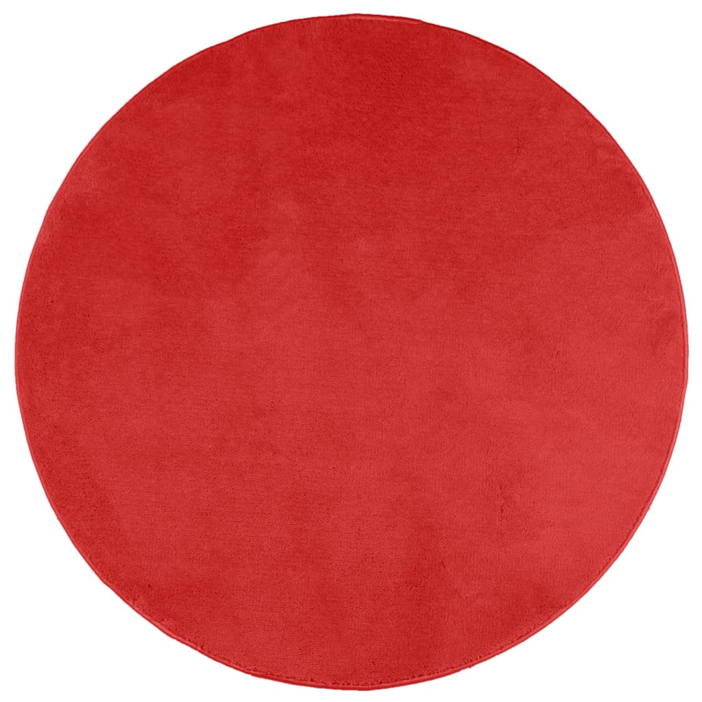 Vloerkleed OVIEDO laagpolig ø 280 cm rood