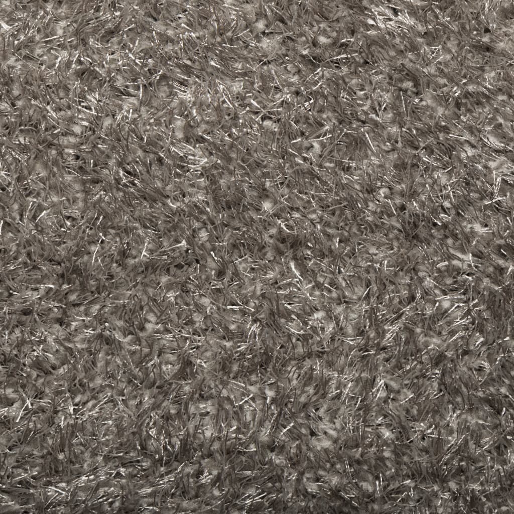 Vloerkleed ISTAN hoogpolig glanzend 100x200 cm grijs
