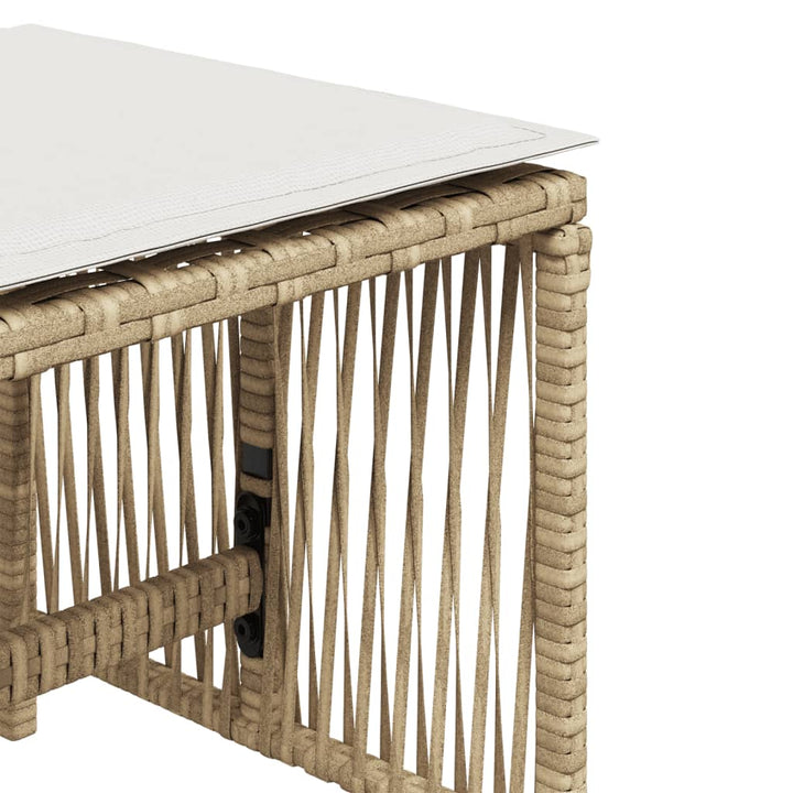 Tuinkrukken 4 st met kussens 41x41x36 cm poly rattan beige