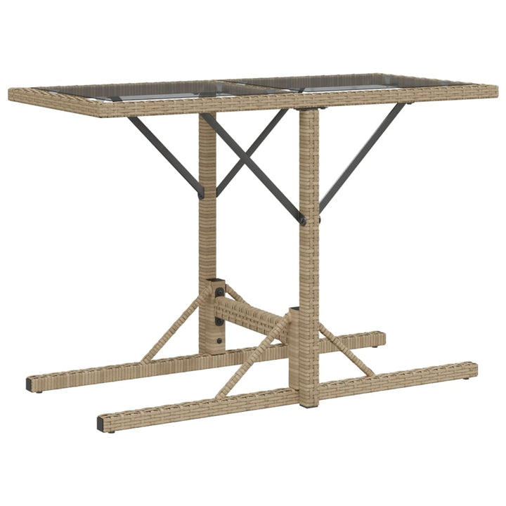 3-delige Bistroset met kussens poly rattan beige