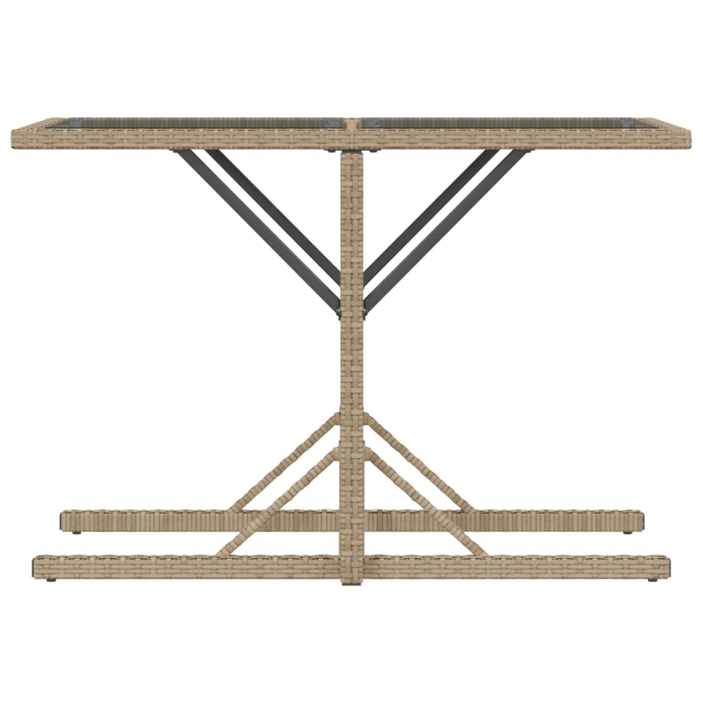 3-delige Bistroset met kussens poly rattan beige