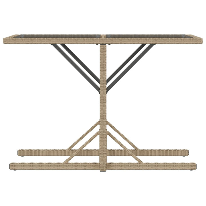 3-delige Bistroset met kussens poly rattan beige