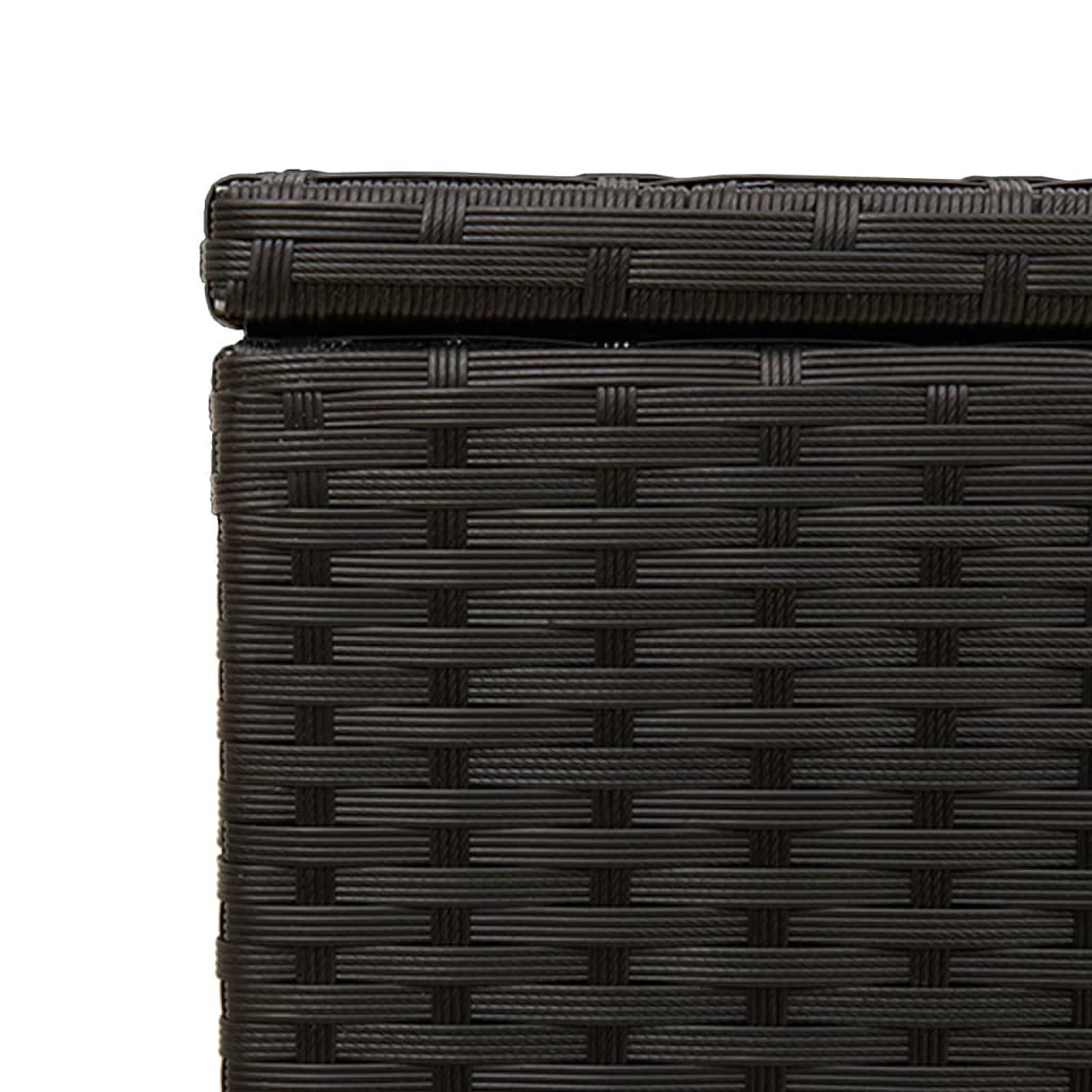 Tuinbox 291 L poly rattan zwart