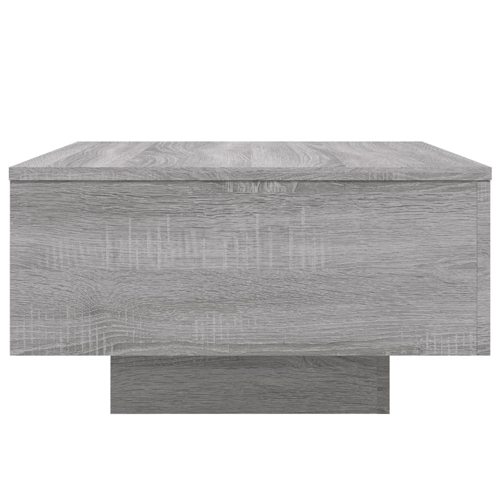 Salontafel 55x55x31 cm bewerkt hout grijs sonoma eikenkleurig