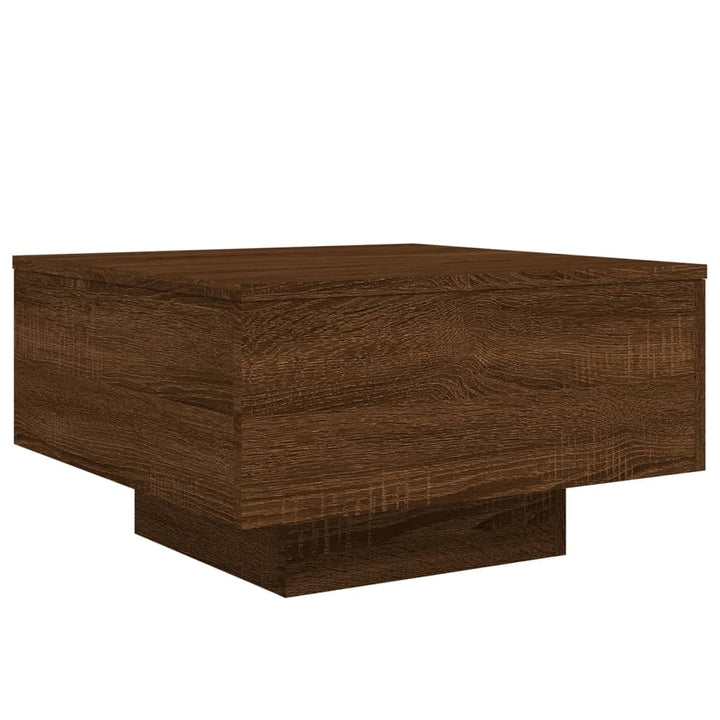 Salontafel 55x55x31 cm bewerkt hout bruin eikenkleur