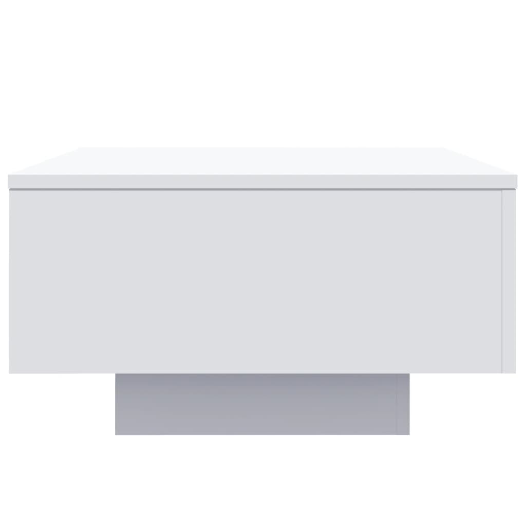 Salontafel met LED-verlichting 55x55x31 cm wit