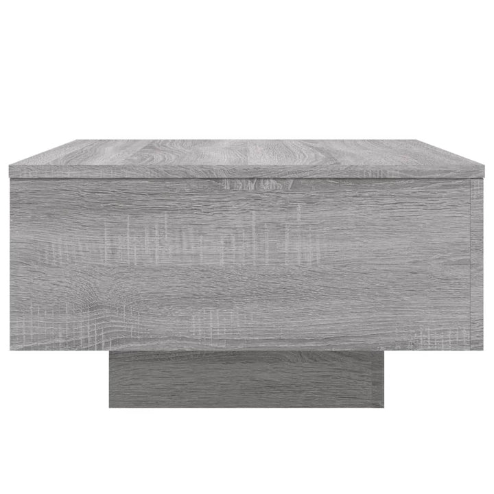 Salontafel met LED-verlichting 55x55x31 cm grijs sonoma eiken