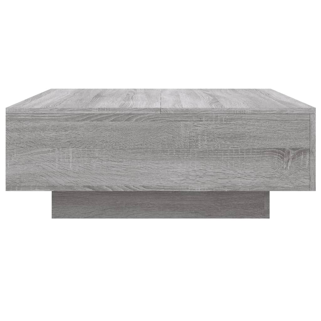 Salontafel 80x80x31 cm bewerkt hout grijs sonoma eikenkleurig