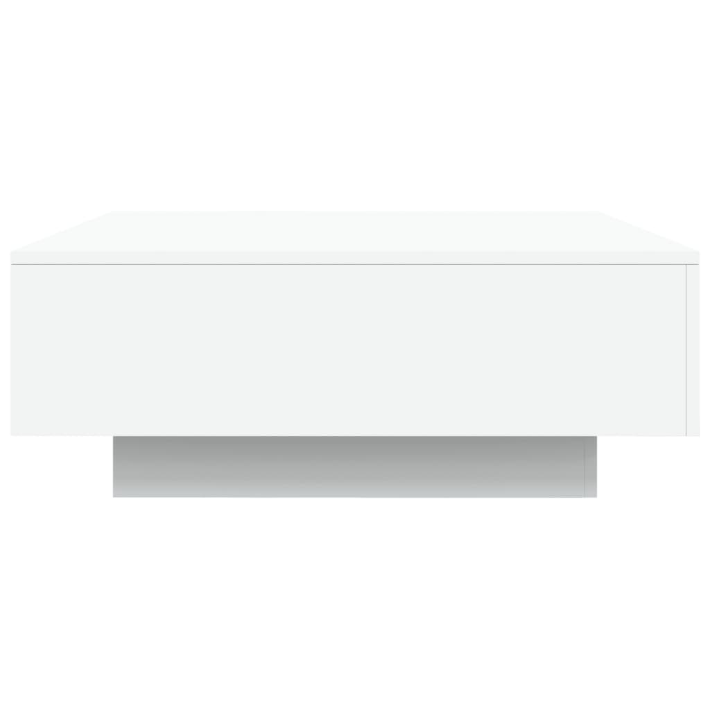 Salontafel met LED-verlichting 80x80x31 cm wit