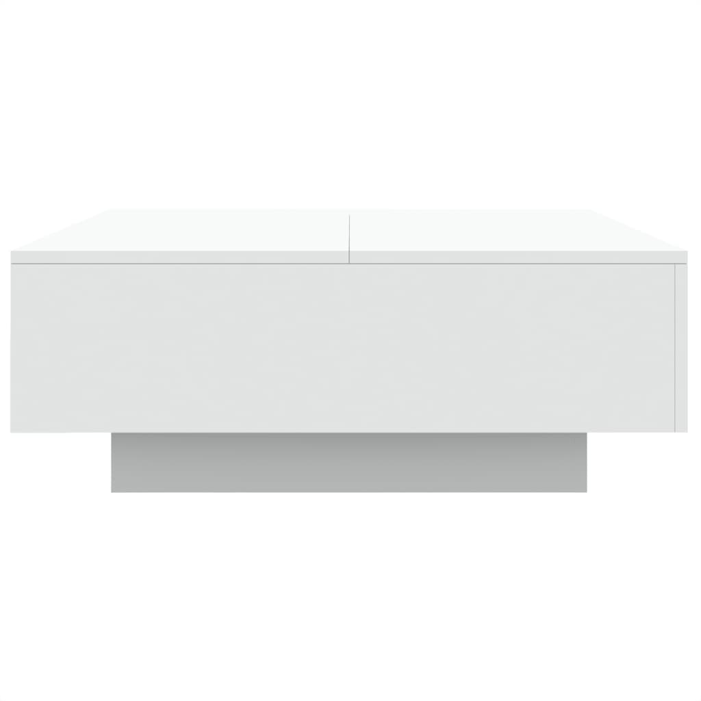 Salontafel met LED-verlichting 80x80x31 cm wit