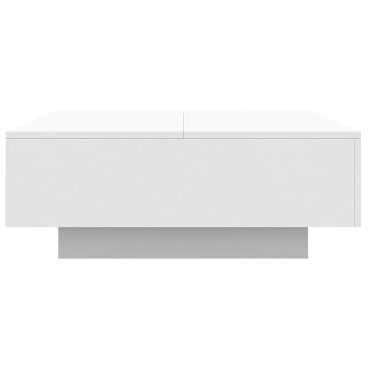 Salontafel met LED-verlichting 80x80x31 cm wit