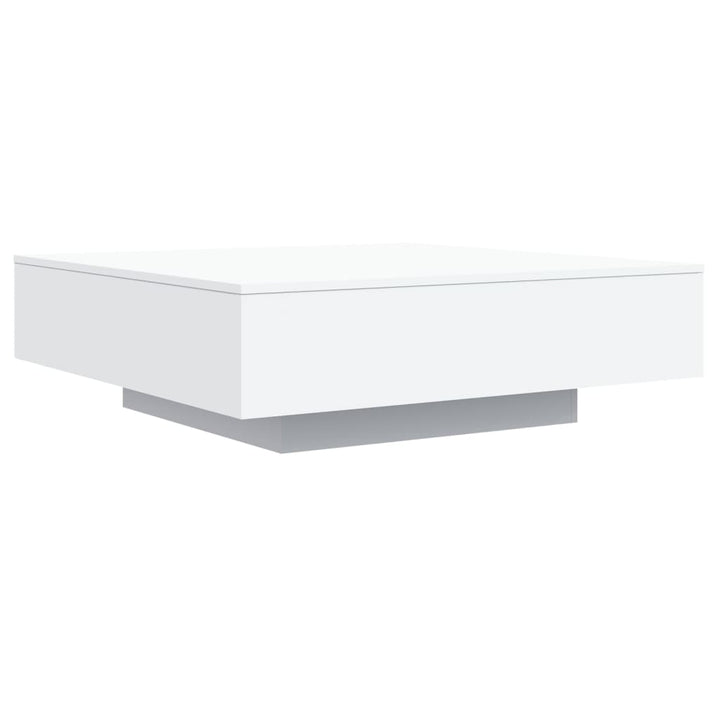 Salontafel met LED-verlichting 100x100x31 cm wit