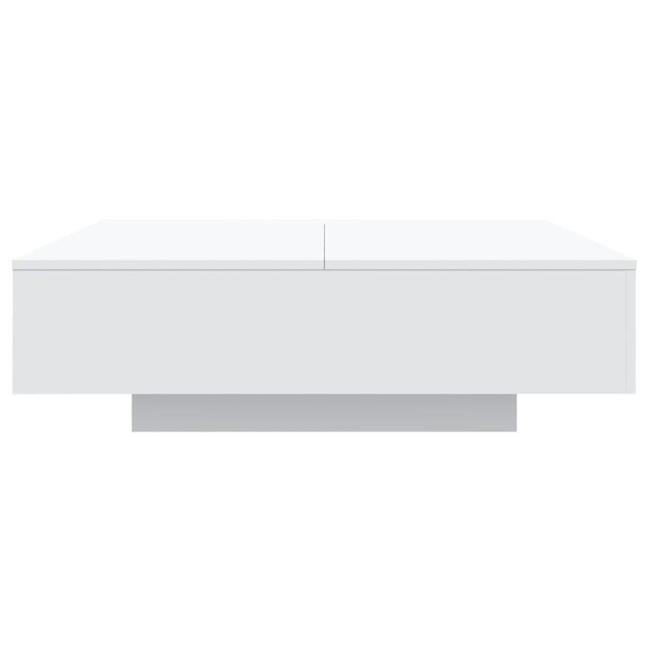 Salontafel met LED-verlichting 100x100x31 cm wit