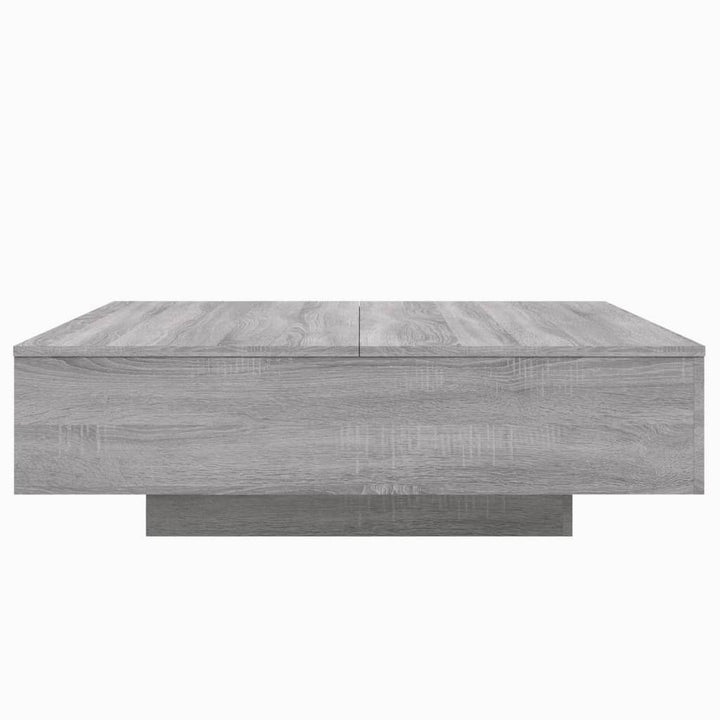 Salontafel met LED-verlichting 100x100x31 cm grijs sonoma eiken