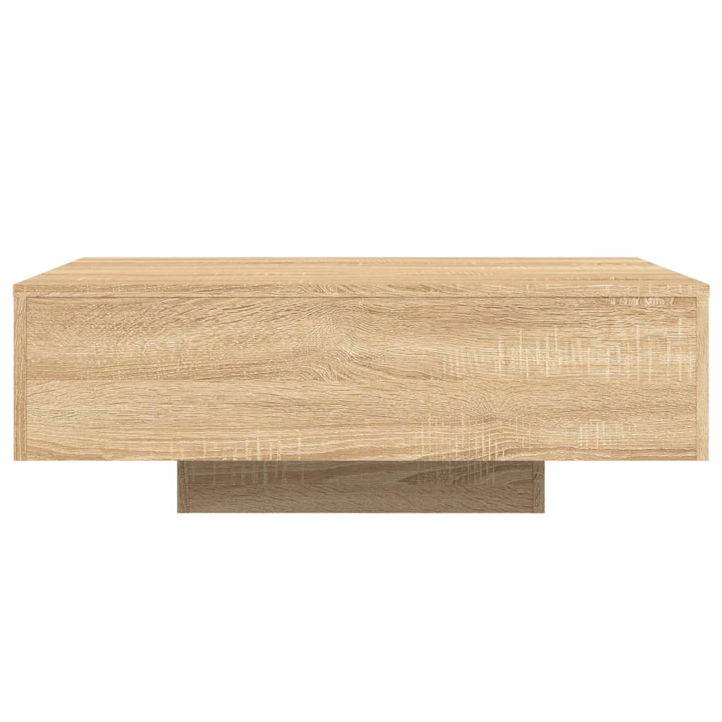 Salontafel met LED-verlichting 85x55x31 cm sonoma eikenkleurig