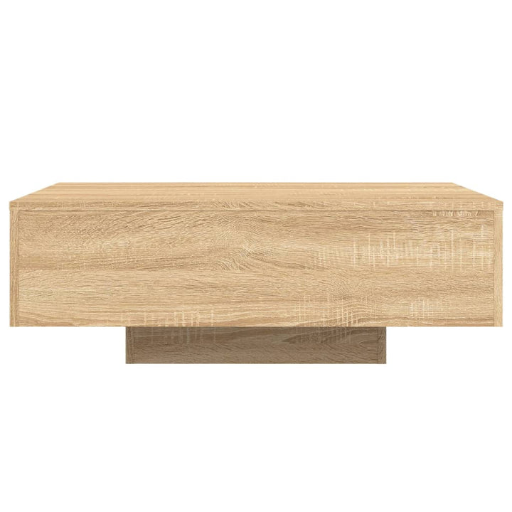 Salontafel met LED-verlichting 85x55x31 cm sonoma eikenkleurig