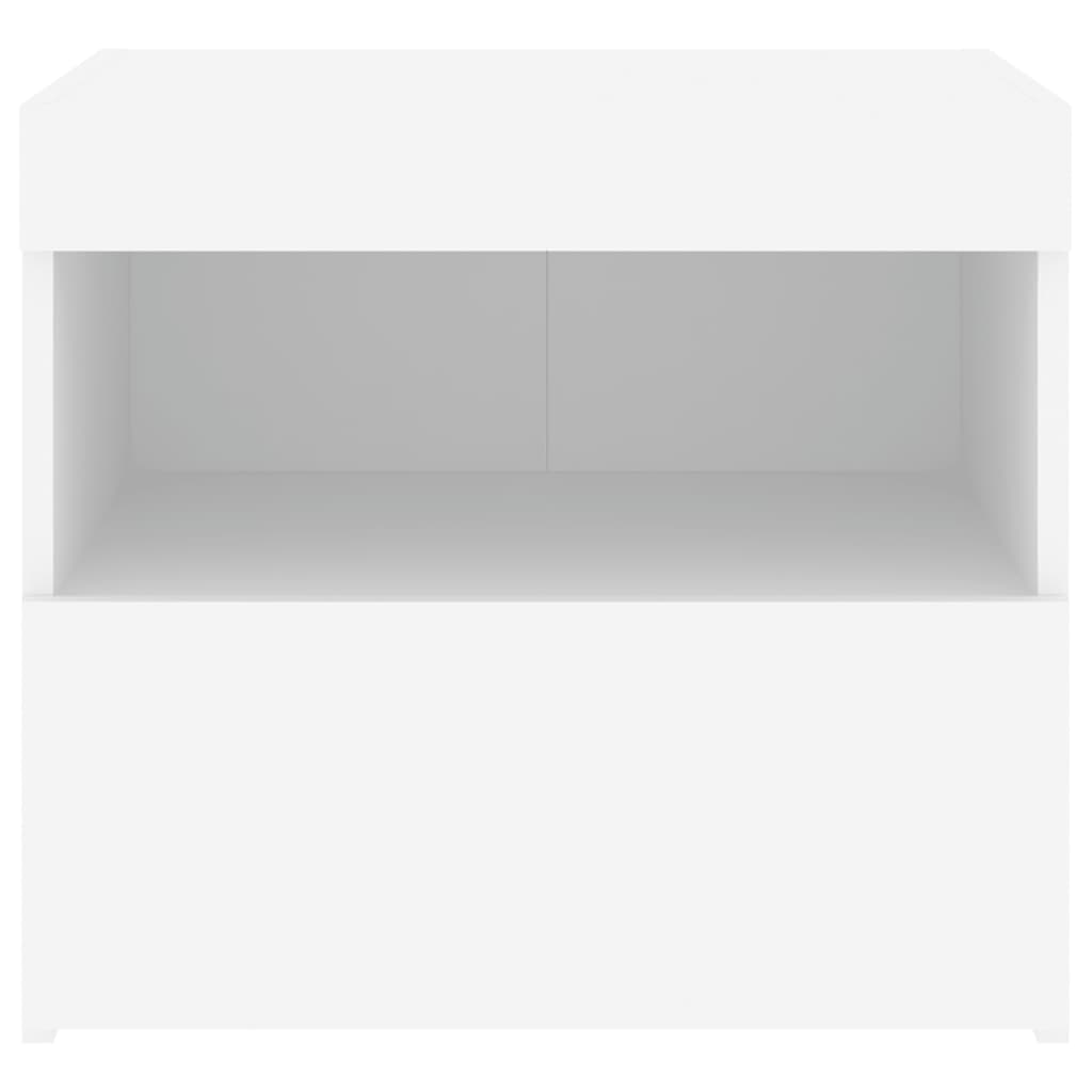 Nachtkastjes met LED-verlichting 2 st 50x40x45 cm wit