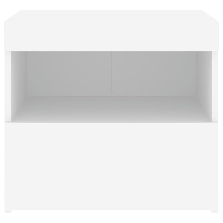 Nachtkastjes met LED-verlichting 2 st 50x40x45 cm wit