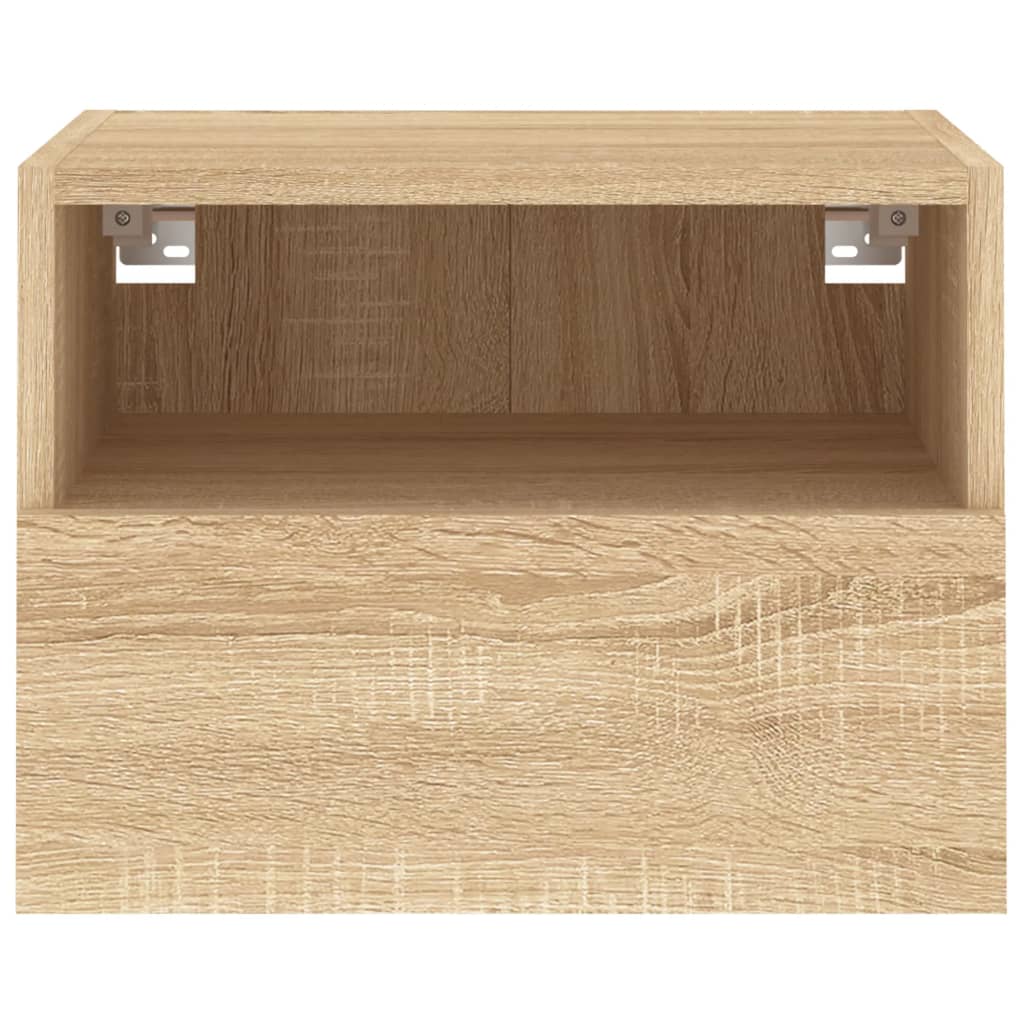 Tv-wandmeubels 2 st 40x30x30 cm bewerkt hout sonoma eikenkleur