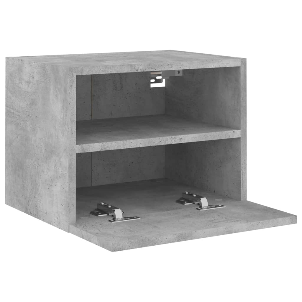 Tv-wandmeubels 2 st 40x30x30 cm bewerkt hout betongrijs