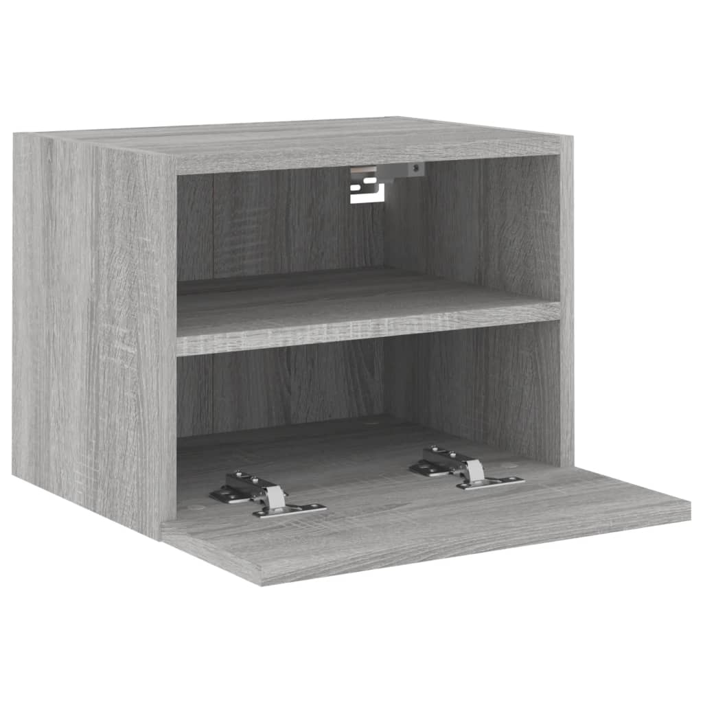 Tv-wandmeubel 40x30x30 cm bewerkt hout grijs sonoma