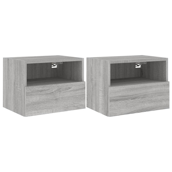 Tv-wandmeubels 2 st 40x30x30 cm bewerkt hout grijs sonoma