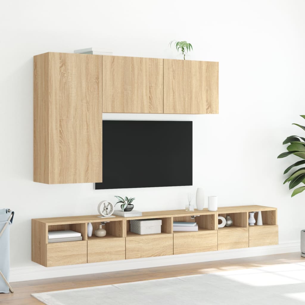 Tv-wandmeubel 60x30x30 cm bewerkt hout sonoma eikenkleurig