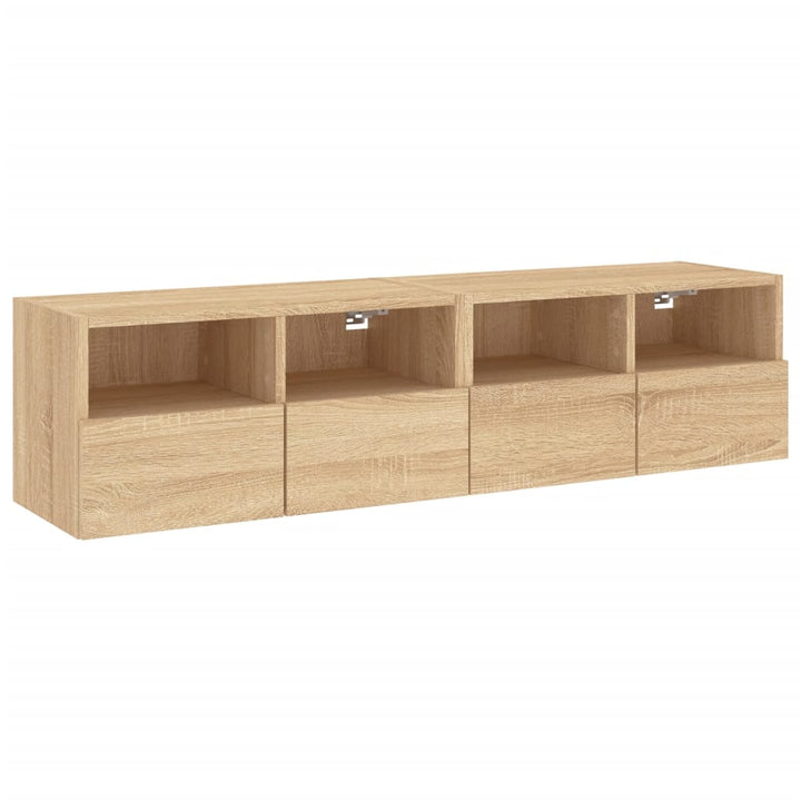 Tv-meubels 2 st 60x30x30 cm bewerkt hout sonoma eikenkleurig