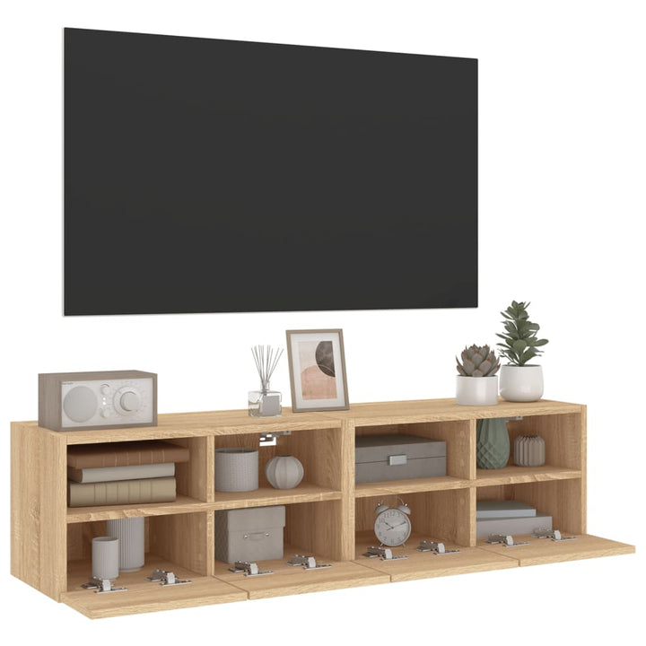 Tv-meubels 2 st 60x30x30 cm bewerkt hout sonoma eikenkleurig