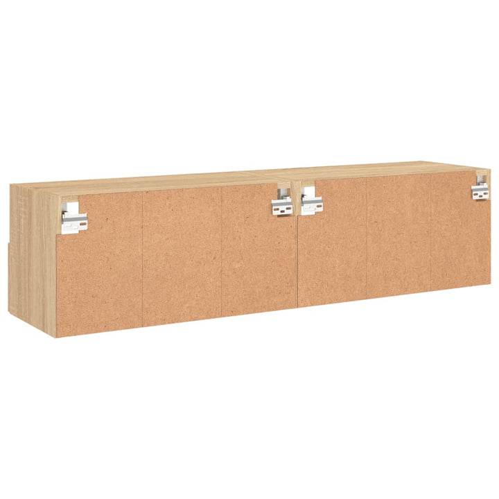 Tv-meubels 2 st 60x30x30 cm bewerkt hout sonoma eikenkleurig