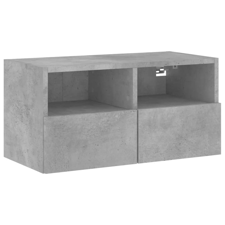 Tv-wandmeubel 60x30x30 cm bewerkt hout betongrijs