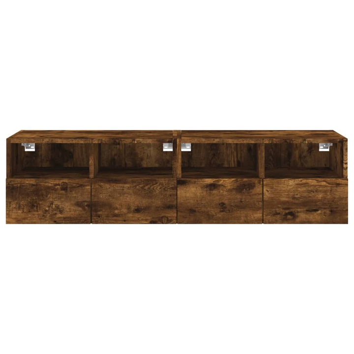 Tv-wandmeubels 2 st 60x30x30 cm bewerkt hout gerookt eikenkleur