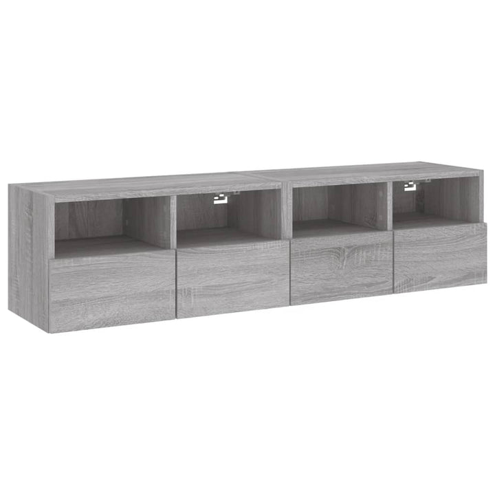 Tv-wandmeubels 2 st 60x30x30 cm bewerkt hout grijs sonoma eiken