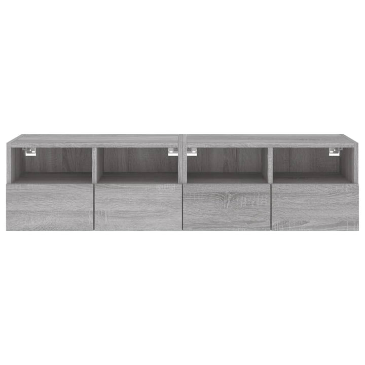 Tv-wandmeubels 2 st 60x30x30 cm bewerkt hout grijs sonoma eiken