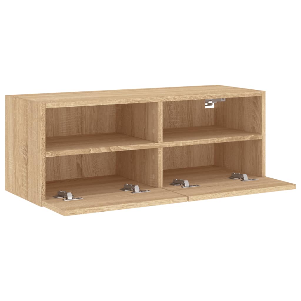 Tv-wandmeubel 80x30x30 cm bewerkt hout sonoma eikenkleurig