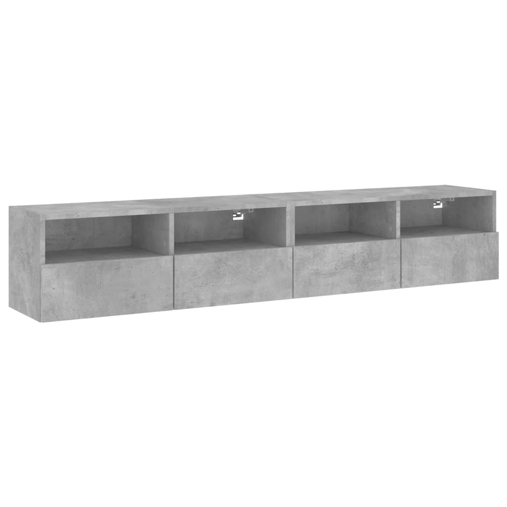 Tv-wandmeubels 2 st 80x30x30 cm bewerkt hout betongrijs