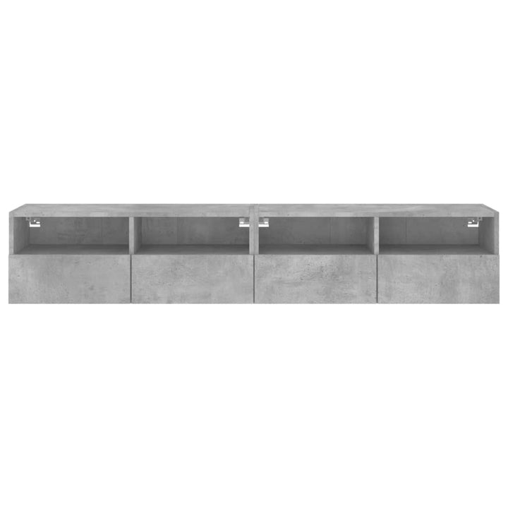 Tv-wandmeubels 2 st 80x30x30 cm bewerkt hout betongrijs