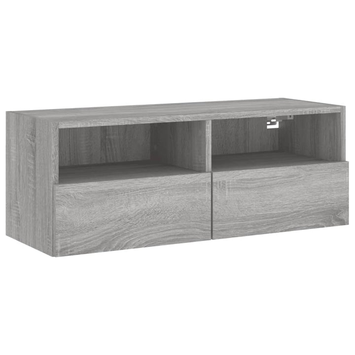 Tv-wandmeubel 80x30x30 cm bewerkt hout grijs sonoma eikenkleur