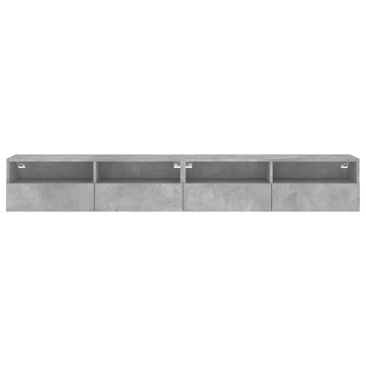 Tv-wandmeubels 2 st 100x30x30 cm bewerkt hout betongrijs