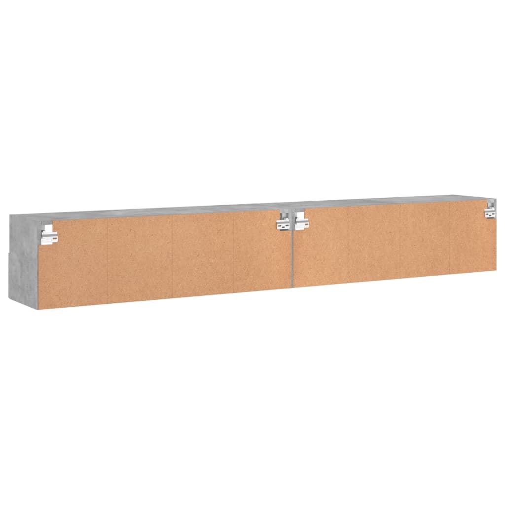 Tv-wandmeubels 2 st 100x30x30 cm bewerkt hout betongrijs