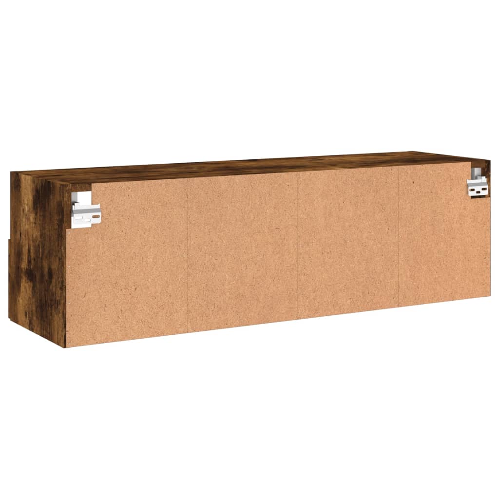 Tv-wandmeubel 100x30x30 cm bewerkt hout gerookt eikenkleurig