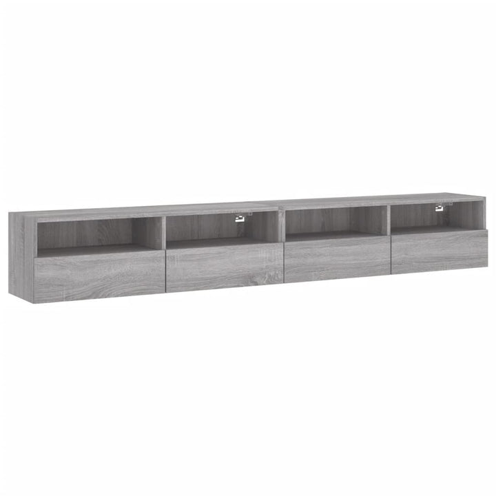 Tv-wandmeubels 2 st 100x30x30 cm hout grijs sonoma