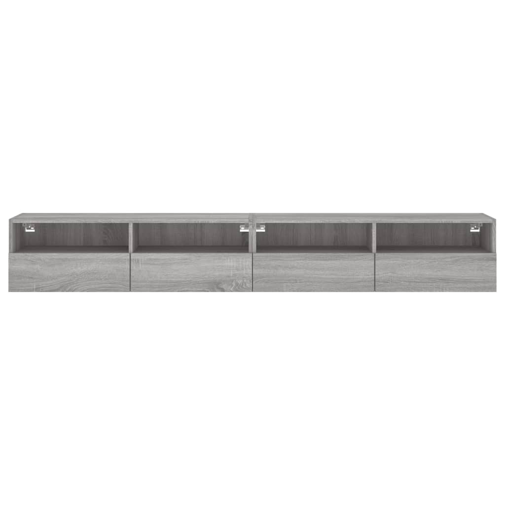 Tv-wandmeubels 2 st 100x30x30 cm hout grijs sonoma