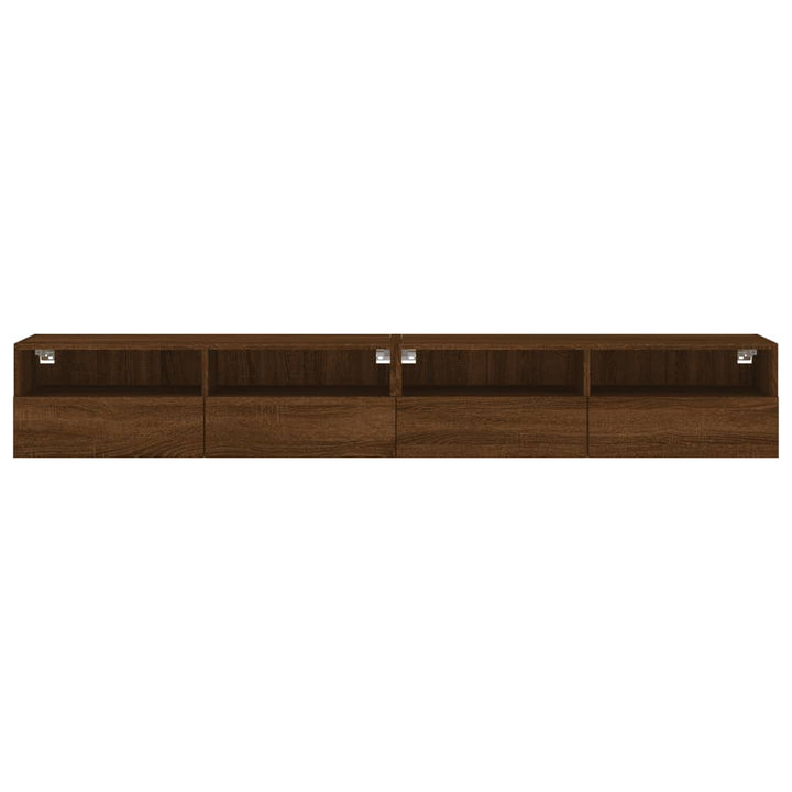 Tv-wandmeubels 2 st 100x30x30 cm hout bruineikenkleurig